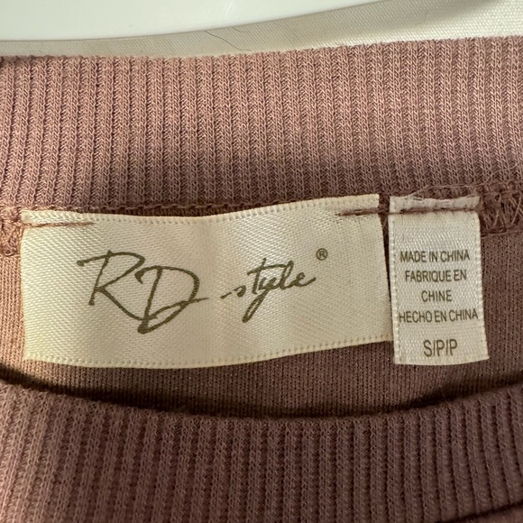 RD Style Mauve Long Sleeve Shirt - Picture 3 of 3
